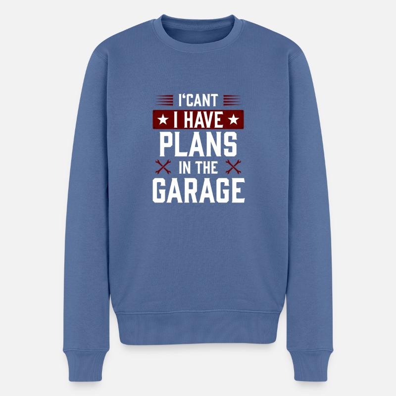 garage2 Zeichenfläche 1 - Männer Premium Bio Pullover - Taubenblau