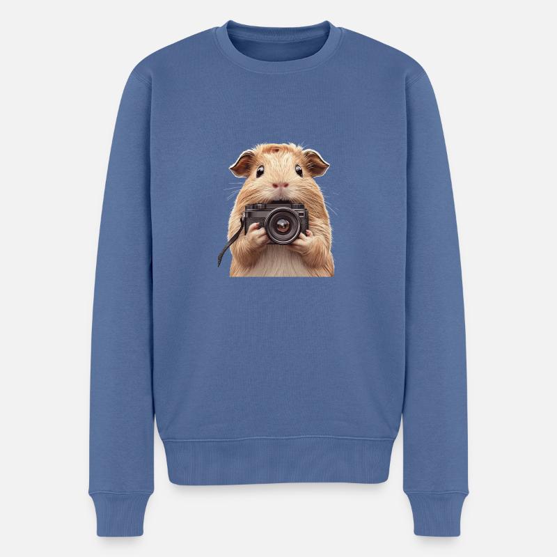Meerschweinchen - Männer Premium Bio Pullover - Taubenblau