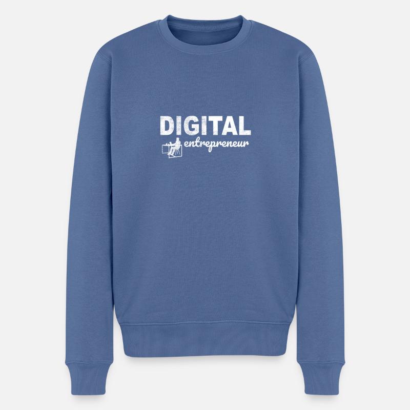 Digital Entrepreneur - Männer Premium Bio Pullover - Taubenblau