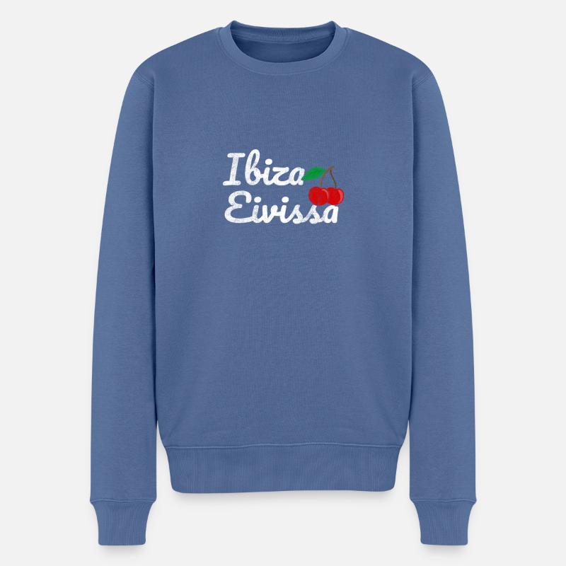 Ibiza Eivissa Urlaub - Männer Premium Bio Pullover - Taubenblau