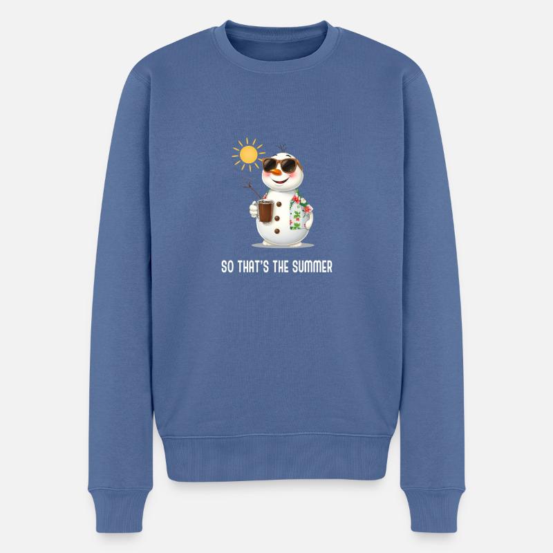 C’est donc l’été - Pull Premium bio Homme - bleu pigeon
