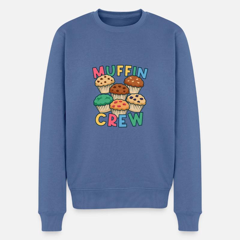 Candy Chocolate Tartlet Muffin Crew - Pull Premium bio Homme - bleu pigeon