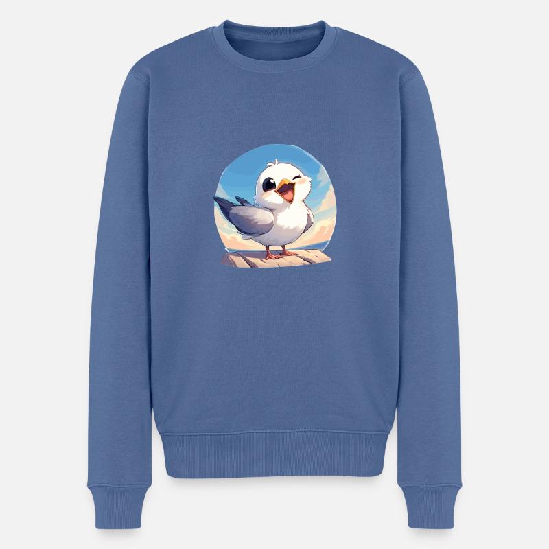 Mouettes Mouette - Pull Premium bio Homme - bleu pigeon