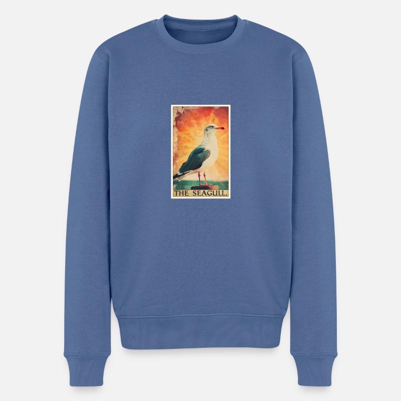 Mouettes Mouette - Pull Premium bio Homme - bleu pigeon