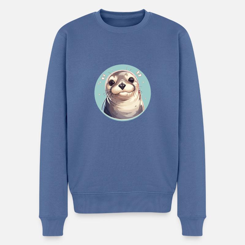 Joints, Phoque - Pull Premium bio Homme - bleu pigeon