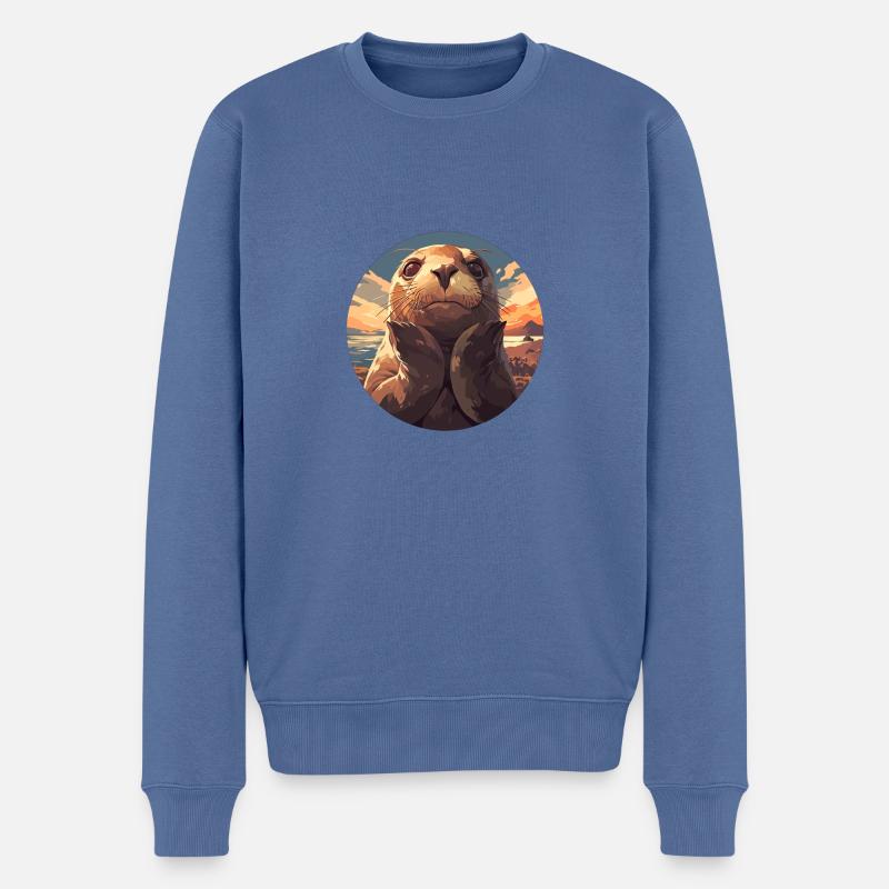 Joints, Phoque - Pull Premium bio Homme - bleu pigeon