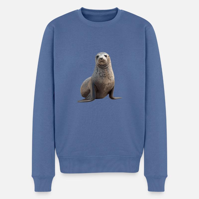 Joints, Phoque - Pull Premium bio Homme - bleu pigeon