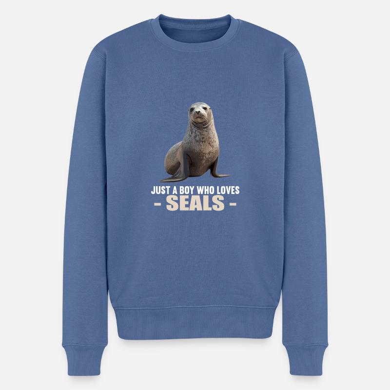Joints, Phoque - Pull Premium bio Homme - bleu pigeon