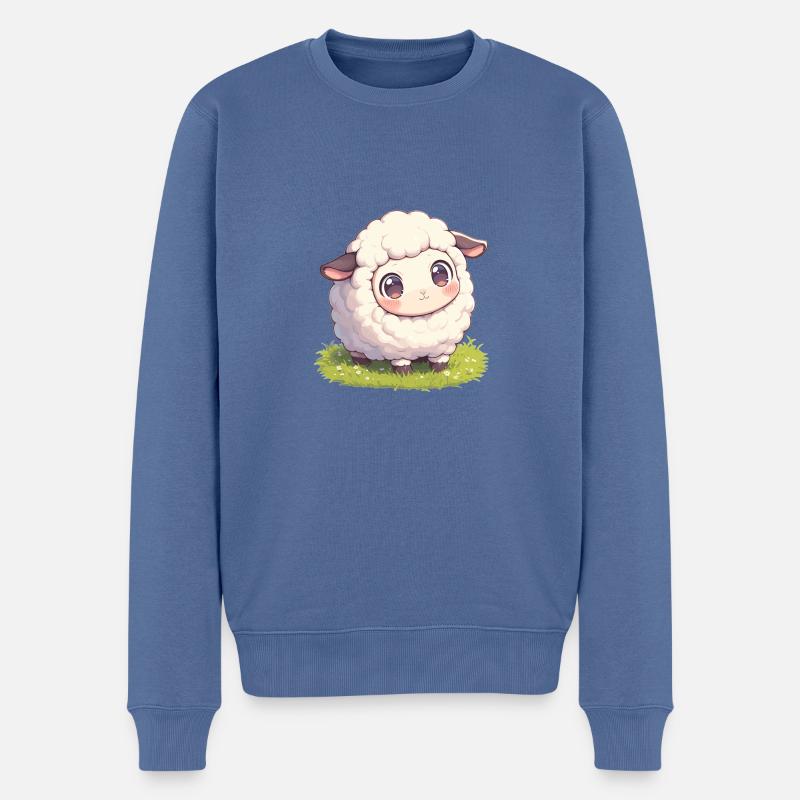 Schafe Schaf - Männer Premium Bio Pullover - Taubenblau