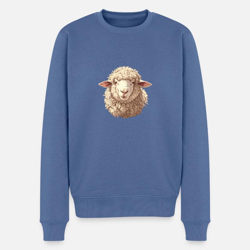 Mouton Mouton - Pull Premium bio Homme - bleu pigeon