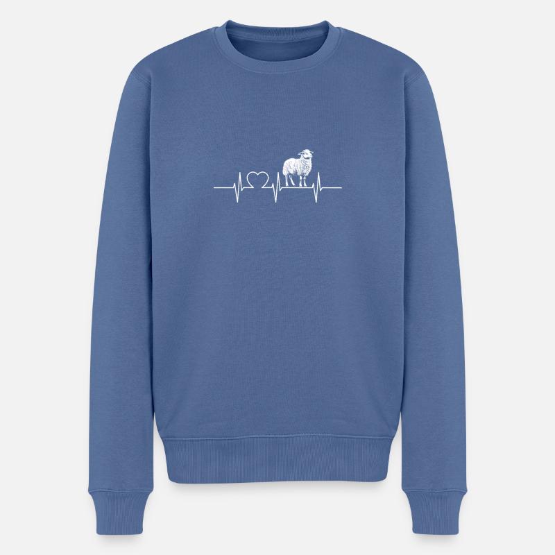 Schafe Schaf - Männer Premium Bio Pullover - Taubenblau