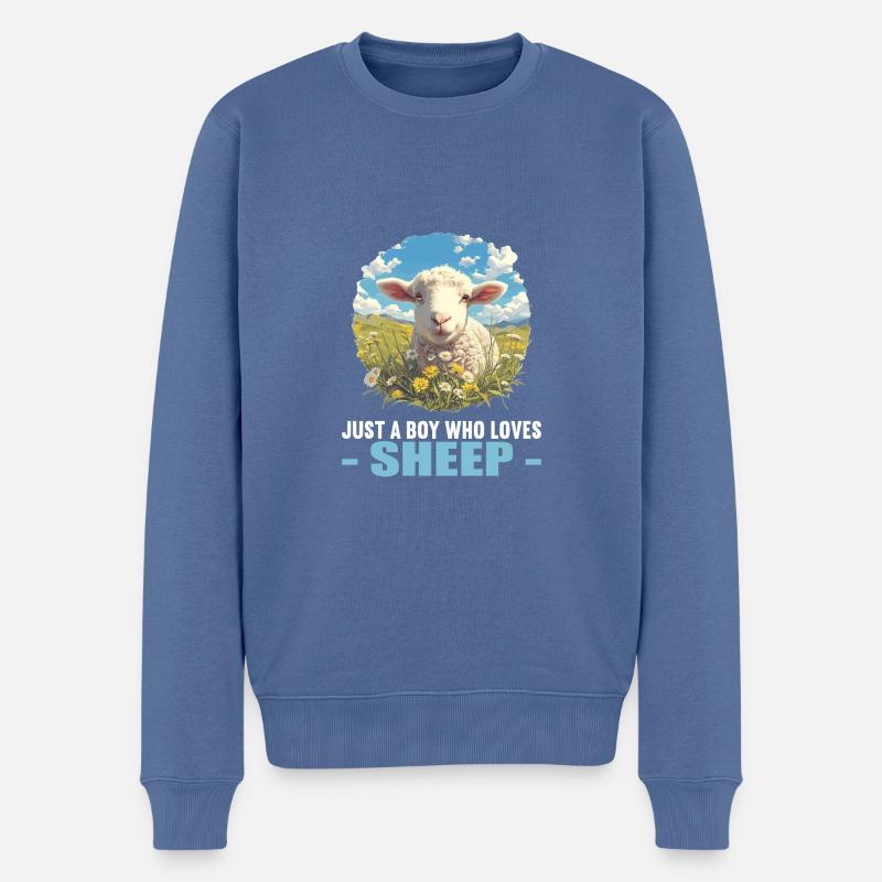 Mouton Mouton - Pull Premium bio Homme - bleu pigeon