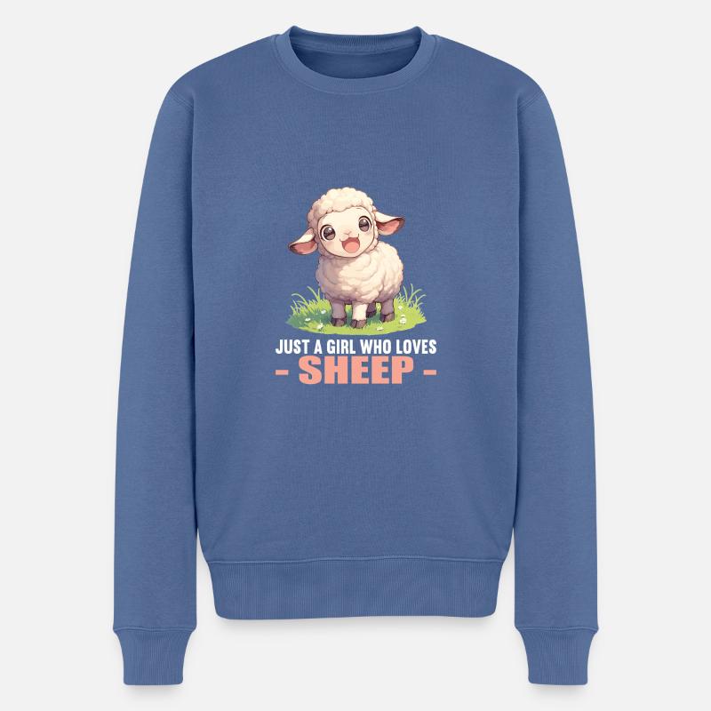 Schafe Schaf - Männer Premium Bio Pullover - Taubenblau