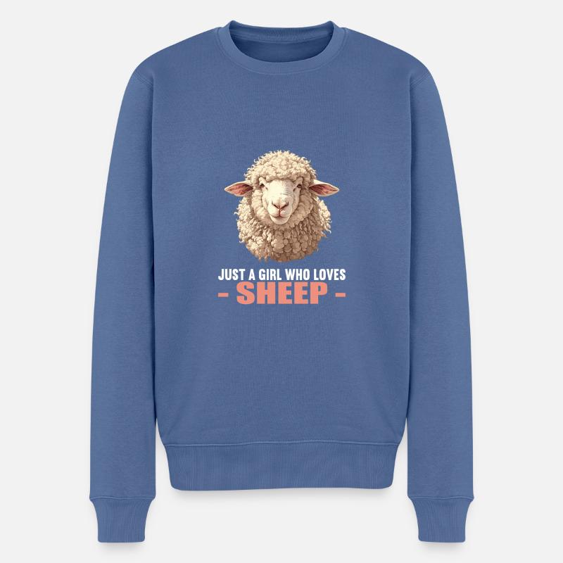 Schafe Schaf - Männer Premium Bio Pullover - Taubenblau