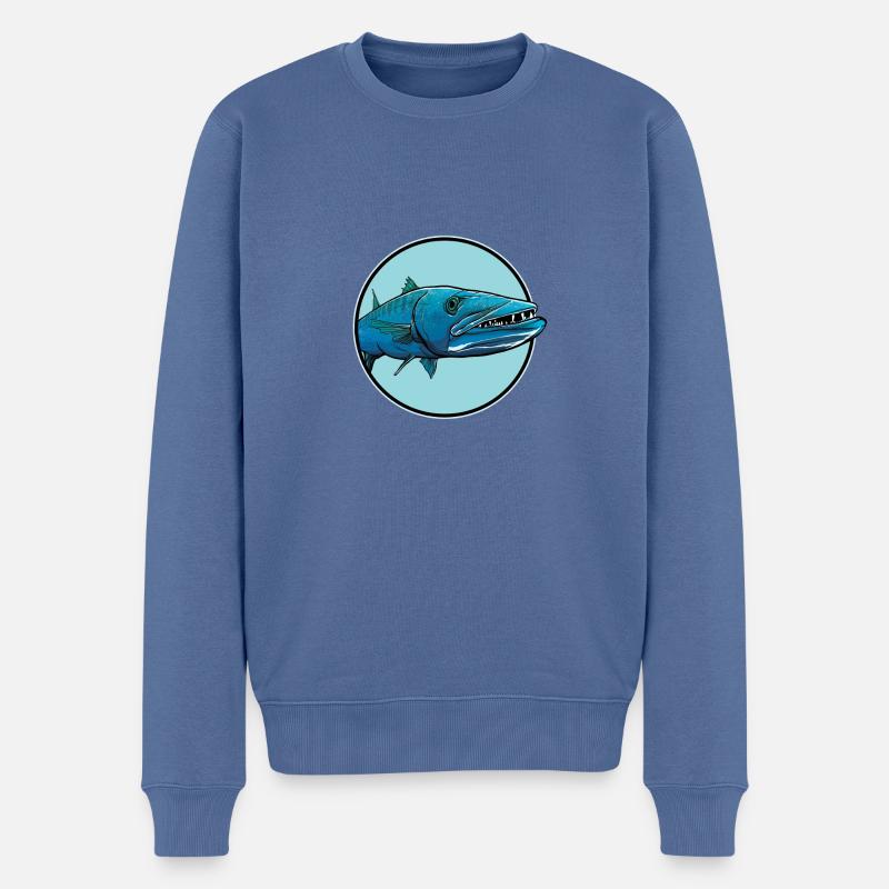 Barracudas Barracuda - Pull Premium bio Homme - bleu pigeon