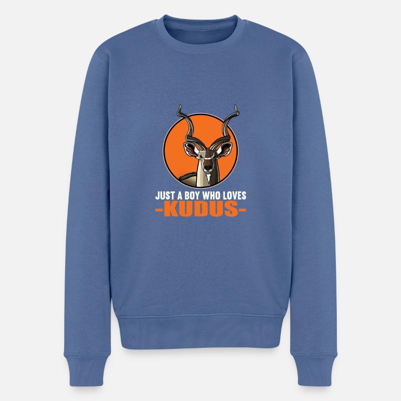 Koudous Koudou - Pull Premium bio Homme - bleu pigeon