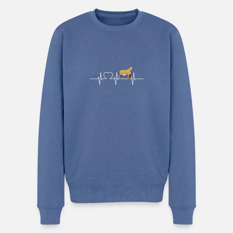 Ligers Liger - Männer Premium Bio Pullover - Taubenblau