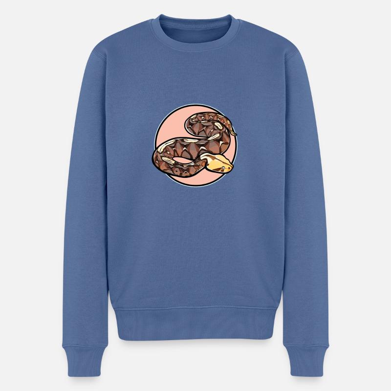 Gabunvipern Gabunviper - Männer Premium Bio Pullover - Taubenblau