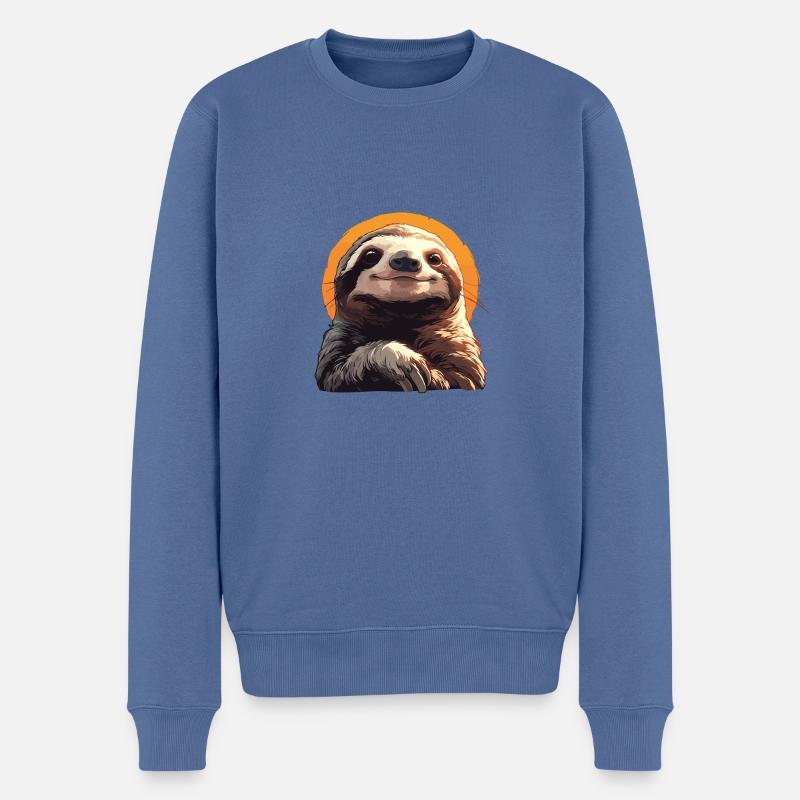 Faultiere Faultier - Männer Premium Bio Pullover - Taubenblau