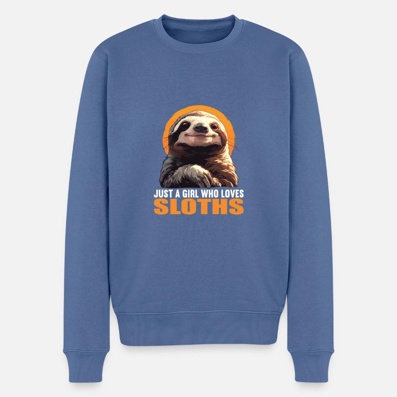 Faultiere Faultier - Männer Premium Bio Pullover - Taubenblau