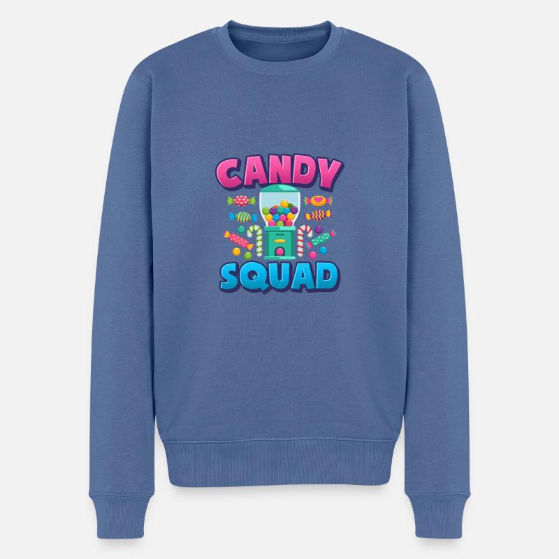 Candy Squad Süßigkeiten Bonbons - Männer Premium Bio Pullover - Taubenblau
