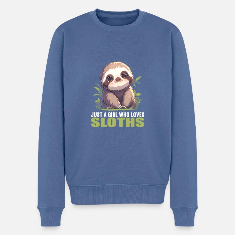 Faultiere Faultier - Männer Premium Bio Pullover - Taubenblau