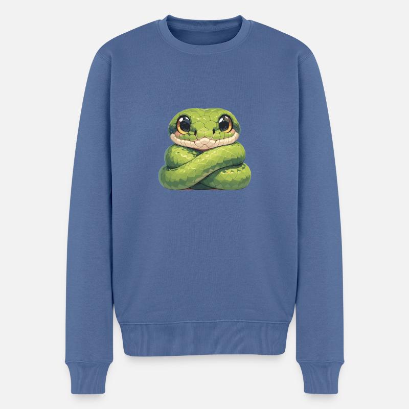 Serpents Serpent - Pull Premium bio Homme - bleu pigeon