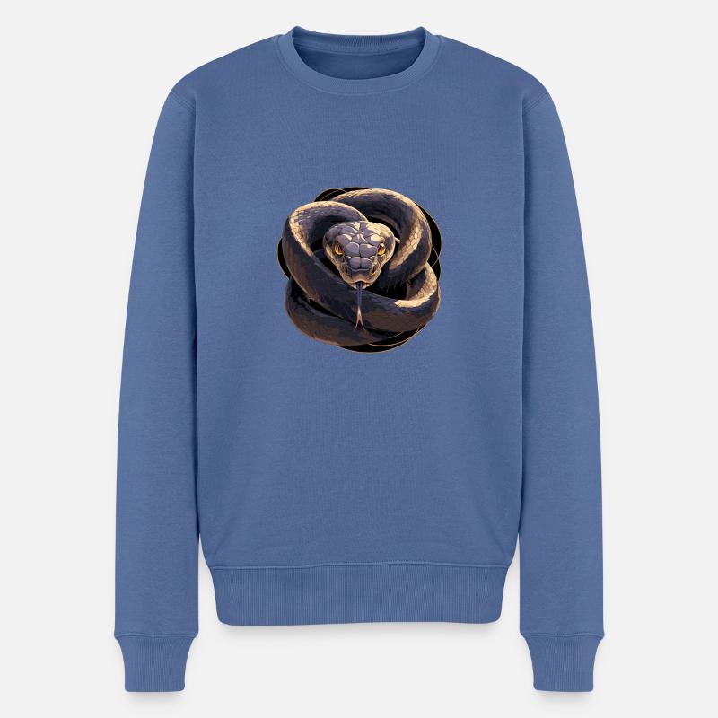 Serpents Serpent - Pull Premium bio Homme - bleu pigeon