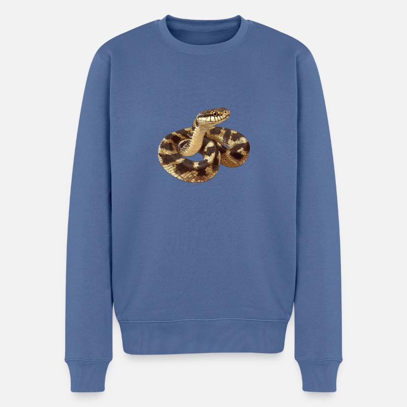 Schlangen Schlange - Männer Premium Bio Pullover - Taubenblau