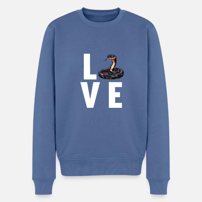Serpents Serpent - Pull Premium bio Homme - bleu pigeon