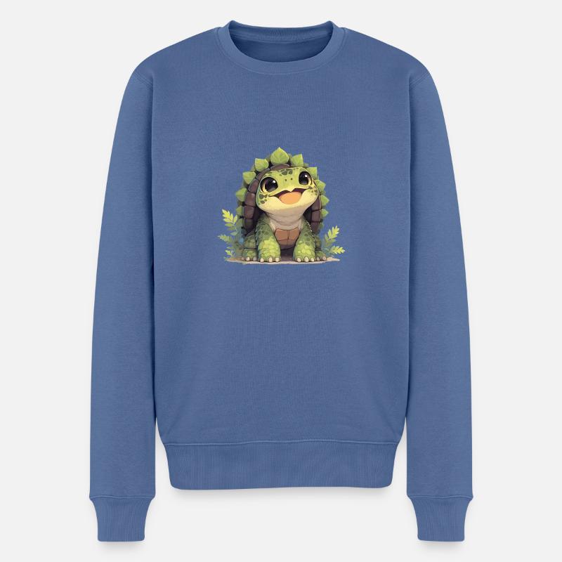 Schnappschildkröten Schnappschildkröte - Männer Premium Bio Pullover - Taubenblau