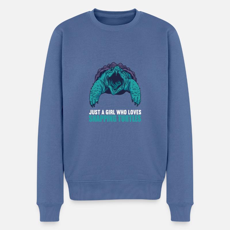 Schnappschildkröten Schnappschildkröte - Männer Premium Bio Pullover - Taubenblau