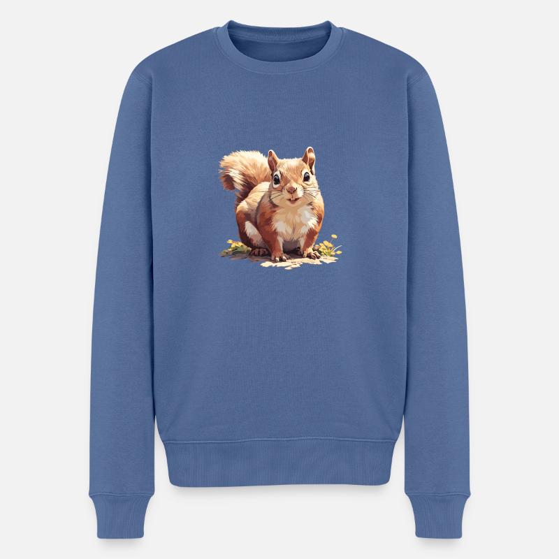 Écureuil - Pull Premium bio Homme - bleu pigeon