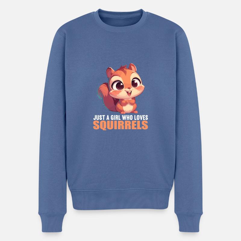 Eichhörnchen - Männer Premium Bio Pullover - Taubenblau