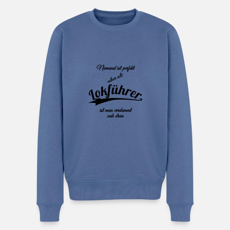 Lokführer - Männer Premium Bio Pullover - Taubenblau