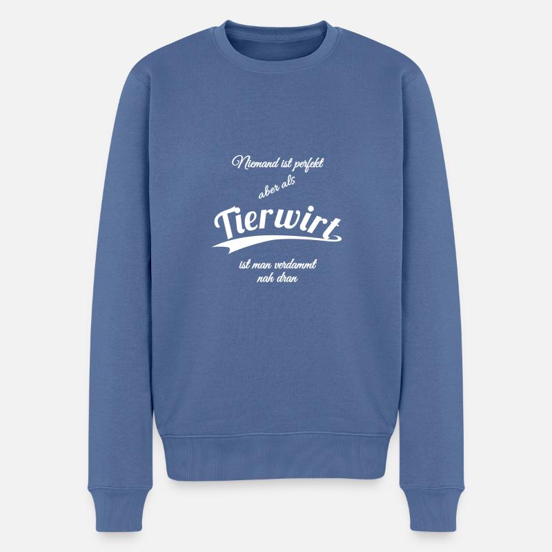 Tierwirt - Männer Premium Bio Pullover - Taubenblau