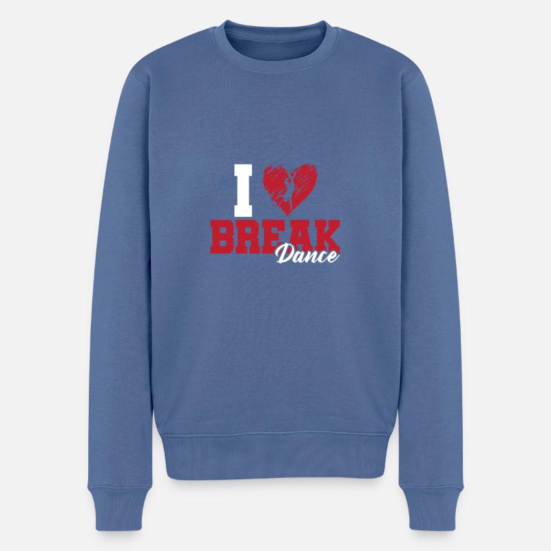 ich liebe breakdance - Männer Premium Bio Pullover - Taubenblau
