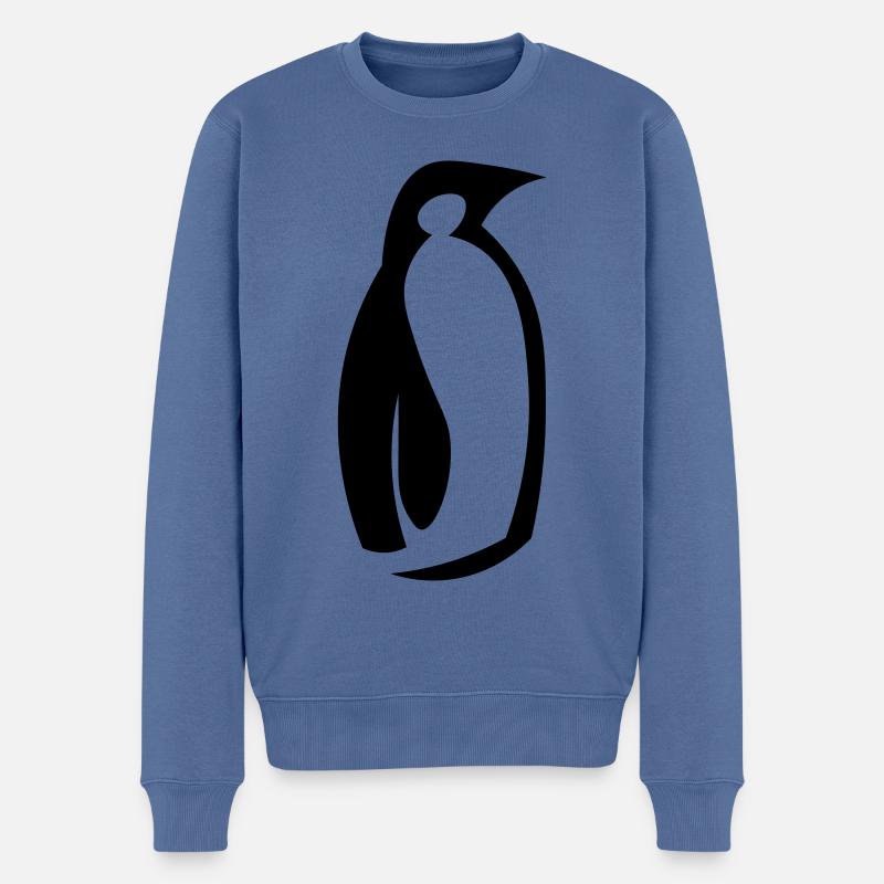 Pingouin - Papa Penguin - Idée cadeau - Pull Premium bio Homme - bleu pigeon