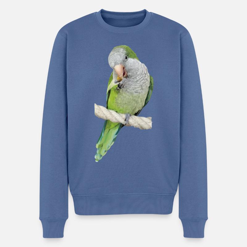 Argentinischer Sittich - Männer Premium Bio Pullover - Taubenblau