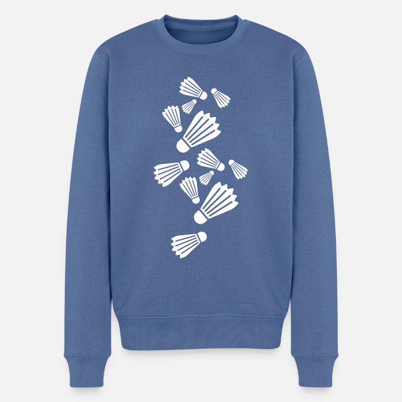 sport de badminton - Pull Premium bio Homme - bleu pigeon