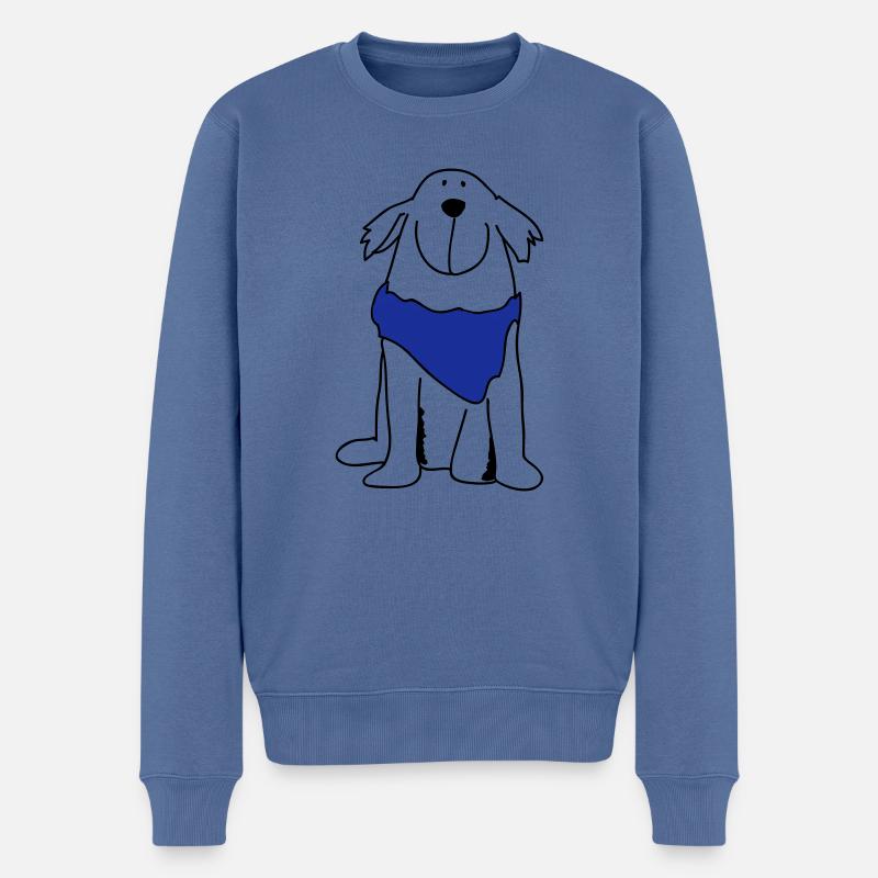 Retriever mignon - Pull Premium bio Homme - bleu pigeon
