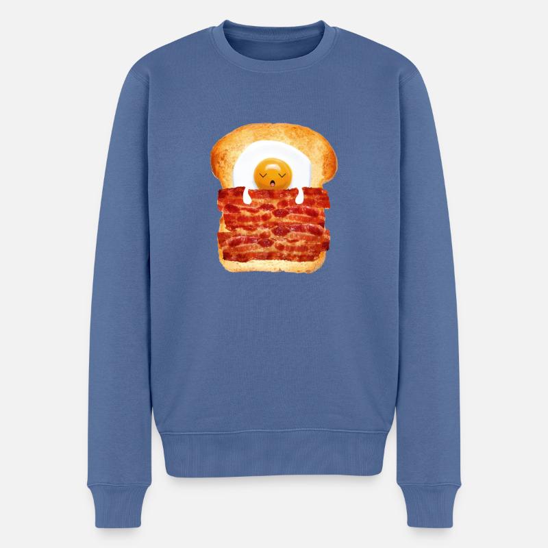Ei, Speck & Toast - Männer Premium Bio Pullover - Taubenblau