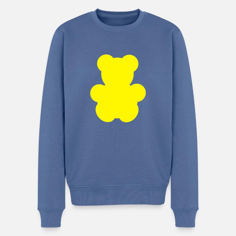 Carl Gelb - Männer Premium Bio Pullover - Taubenblau