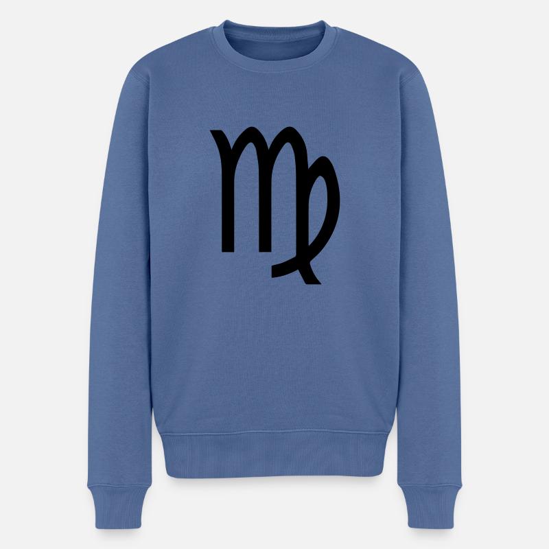 Jungfrau, September, Sternzeichen, Astrologie - Männer Premium Bio Pullover - Taubenblau