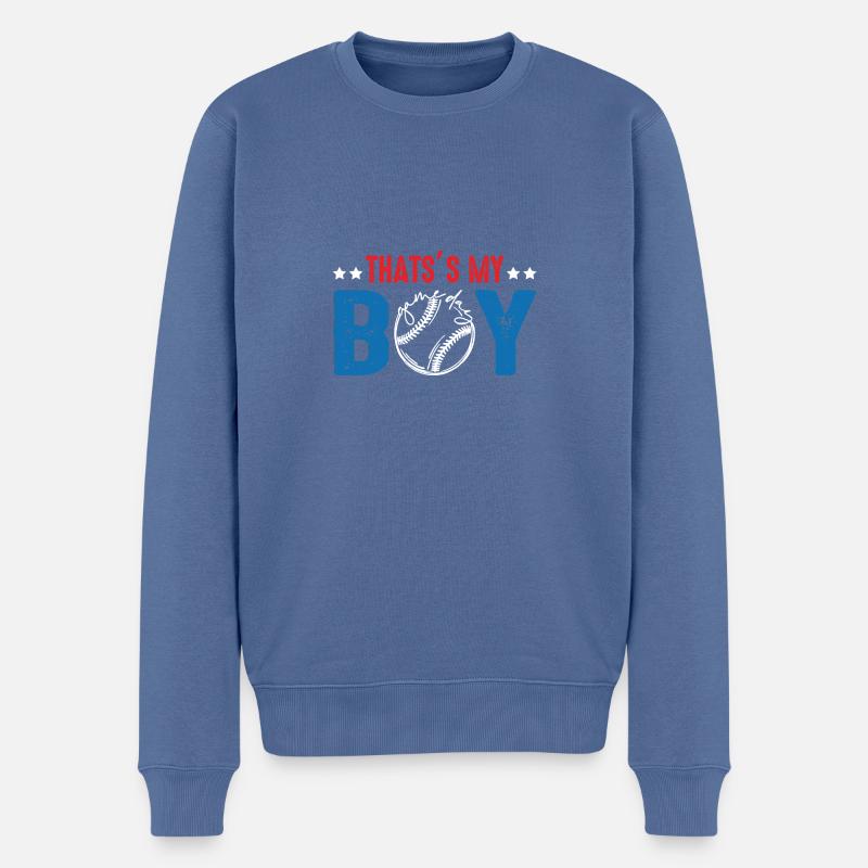 sport baseball - Männer Premium Bio Pullover - Taubenblau