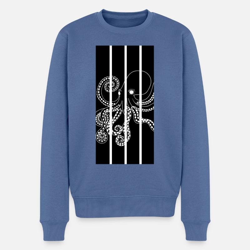 Oktopus - Tentakel - Männer Premium Bio Pullover - Taubenblau