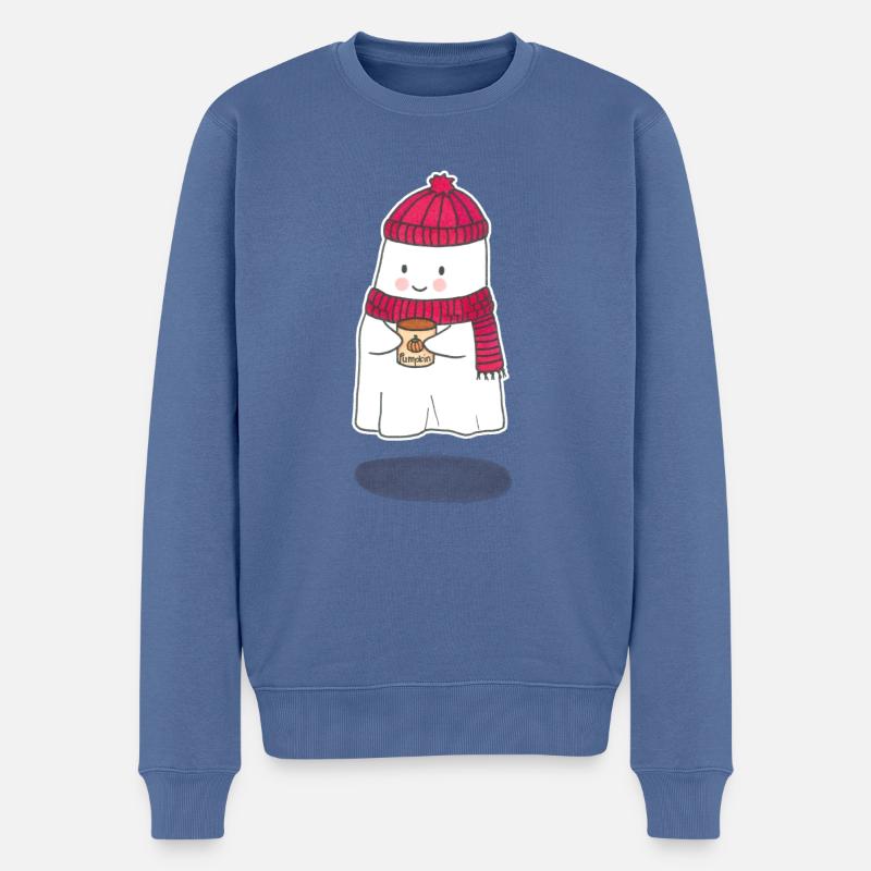 süßer Geist - Männer Premium Bio Pullover - Taubenblau