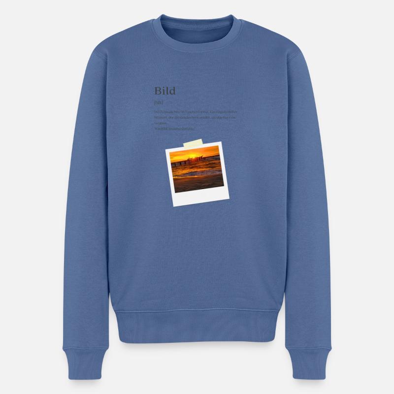 Image : Définition, conception de la lumière - Pull Premium bio Homme - bleu pigeon