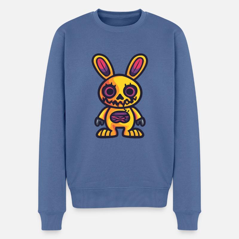 Hase Halloween Tier - Männer Premium Bio Pullover - Taubenblau