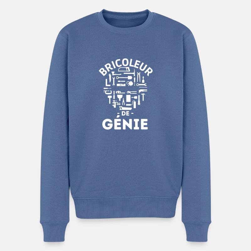 Bricoleur de génie 3 - Pull Premium bio Homme - bleu pigeon
